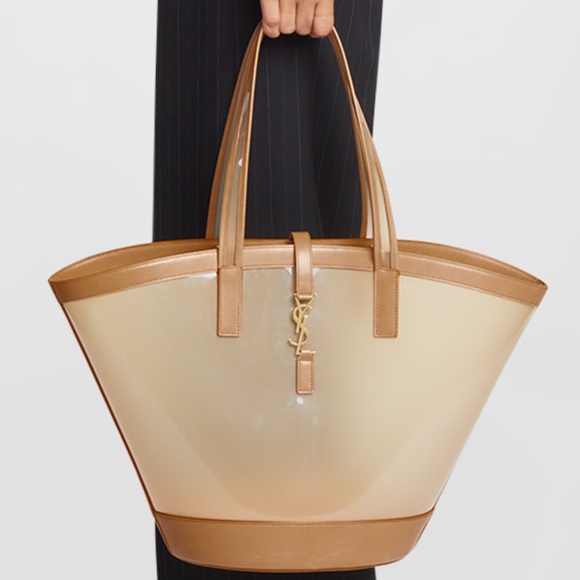 Yves Saint Laurent Cream and Tan Tote - Picture 5 of 7